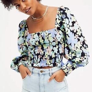 Free People Ariana Printed Crop Top